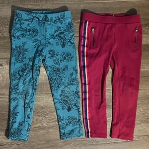 Tea collection Leggins and the childrens place leggings both Sz 4